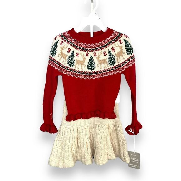 Tahari Holiday Sweater and Skirt Outfit Set NWT 2T - Picture 1 of 6
